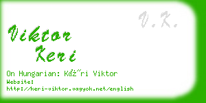 viktor keri business card